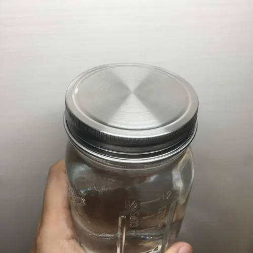 Miniatura 4 de Tapas para tarros de acero inoxidable, tapas de almacenamiento con sellos de silicona para frascos de boca regular, superficie pulida, reutilizables