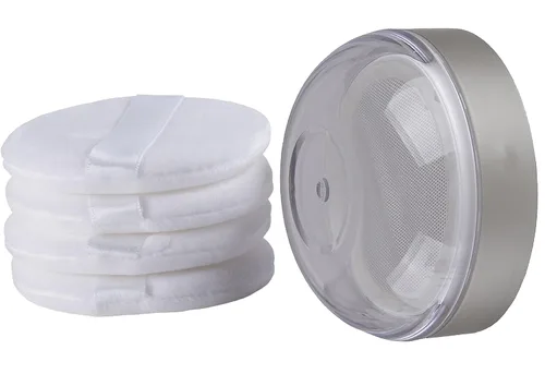 Powder Puff Recipiente de maquillaje vacío reutilizable con tamiz de red elástica para fijar polvo, polvo facial, viajes y uso diario