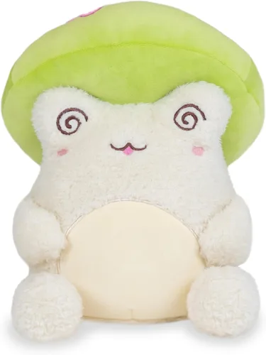 Cuddle Barn PlushGoals - Groovy Daisies Toadstool Wawa The Froggie Soft Kawaii Flower Cute Frog Juguete de peluche de rana, 9 pulgadas
