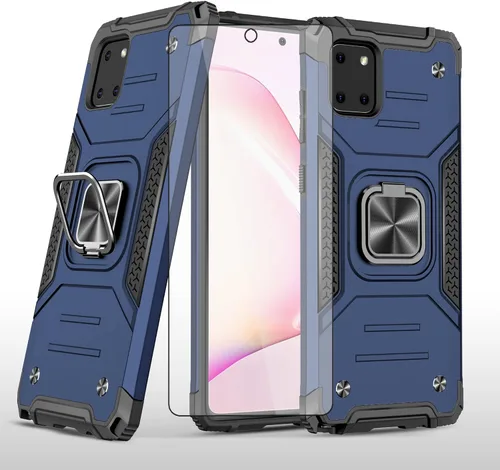 Miniatura 11 de Asuwish Funda para teléfono Samsung Galaxy Note 10 Lite con protector de pantalla de vidrio templado y soporte de anillo delgado híbrido protector
