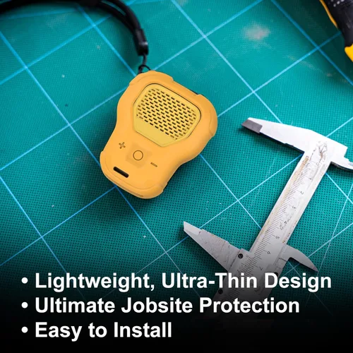 Miniatura 2 de CYBERGUYS Funda de Silicona para Altavoz Bluetooth Vestible DEWALT, Cubierta Protectora Duradera Resistente a Golpes Antideslizante para Mini