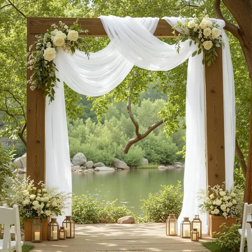 Miniatura 8 de 1 panel de cortina de telón de fondo transparente para arco de boda, cortina de arco para boda, recepción, decoración de fiesta de despedida
