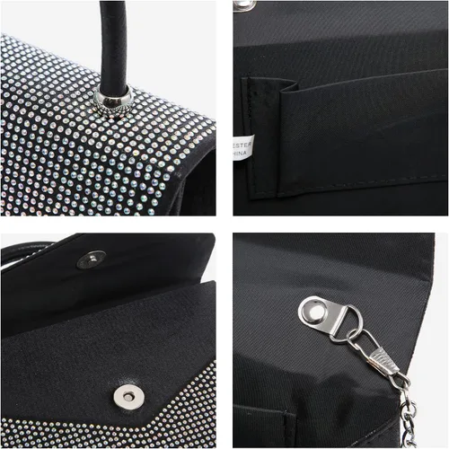 Miniatura 89 de Dasein Bolso de noche para mujer, embragues de fiesta, bolsos de boda, cóctel, baile de graduación, bolsos con purpurina esmerilada