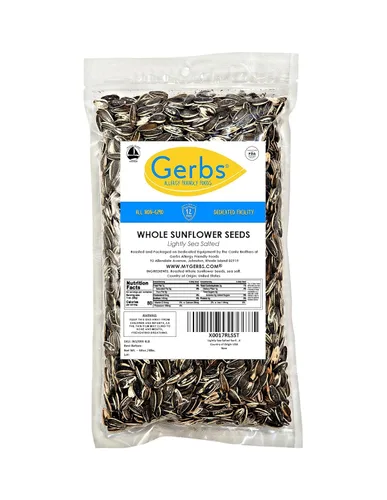 Miniatura 3 de Gerbs Semillas de girasol enteras, sin organismos genéticamente modificados, gluten, cacahuates, frutos secos, soja, huevo, ajonjolí, mostaza