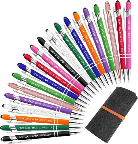 Miniatura 71 de Bolígrafos personalizados con lápiz óptico y grabado gratis, bolígrafos personalizados para negocios, graduación, aniversarios (hasta 500 unidades)