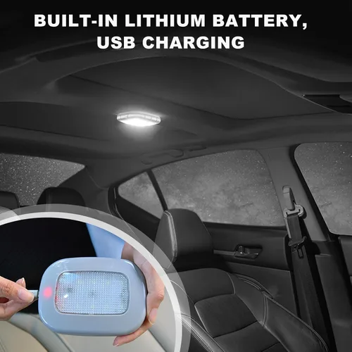 Miniatura 4 de Luz de techo magnética para coche, luz de techo interior para techo de coche, luz de cúpula interior de coche de 10 LEDs recargable por USB para RV