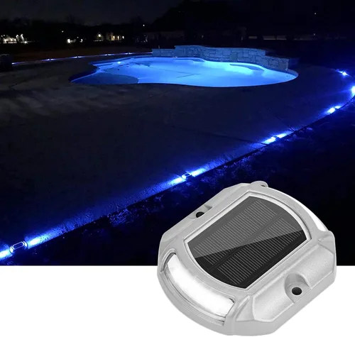 Miniatura 8 de VOLISUN Luces Solares para Entrada de Vehículos Luces para Muelle y Terraza Paquete de 16, 2 Colores en 1, LED Alimentadas por Energía Solar Blanco