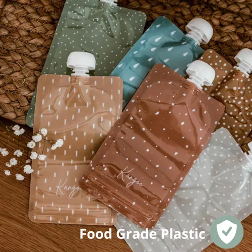 Miniatura 11 de Bolsas reutilizables para alimentos para bebés, almacenamiento de alimentos, niños pequeños y niños, puré de manzana, licuados de frutas, yogur