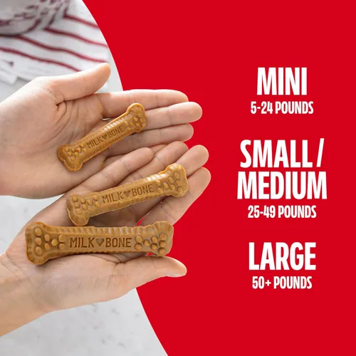 Miniatura 4 de Milk-Bone Original Masticables para Cepillar, 35 Golosinas Dentales Diarias para Perros de Tamaño Pequeño/Mediano, Acción de Frotamiento Ayuda a