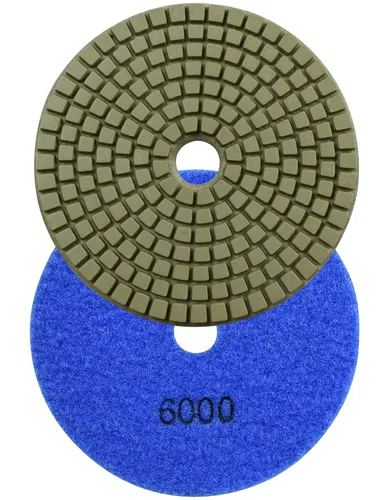 Miniatura 19 de Almohadillas húmedas de pulido de diamante de 4 pulgadas para lijar piedra mármol granito encimera 7 piezas conjunto de grano mixto 50-3000