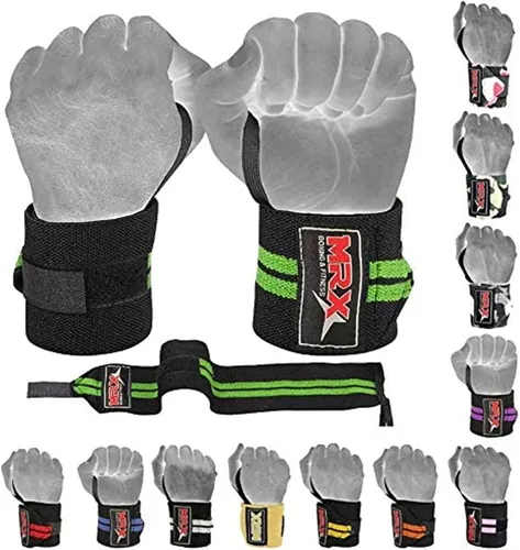 Miniatura 5 de MRX - Muñequeras para levantamiento de pesas, entrenamiento de gimnasio, soporte de muñeca, fisicoculturismo, entrenamiento, envoltura para Púrpura