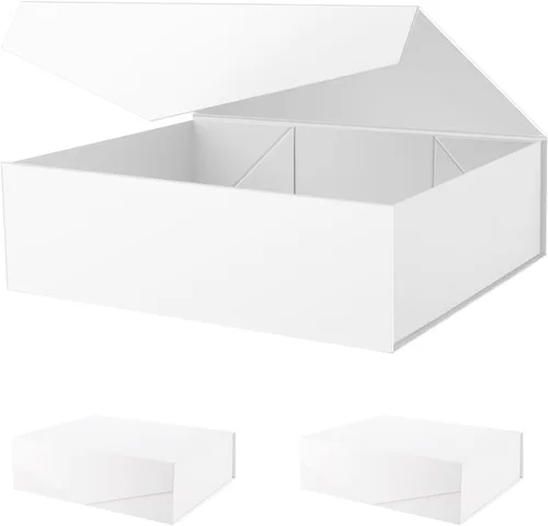 Miniatura 26 de PACKHOME 17 x 14.5 x 5.5 pulgadas, 3 cajas de regalo extra grandes con tapas, cajas de cierre magnético para ropa y regalos grandes
