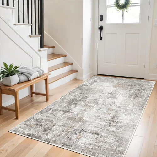 Miniatura 100 de Alfombra antideslizante lavable de 2 x 3 pies - Alfombra suave de pelo bajo para cocina, entrada y dormitorio - Tapete moderno para puerta