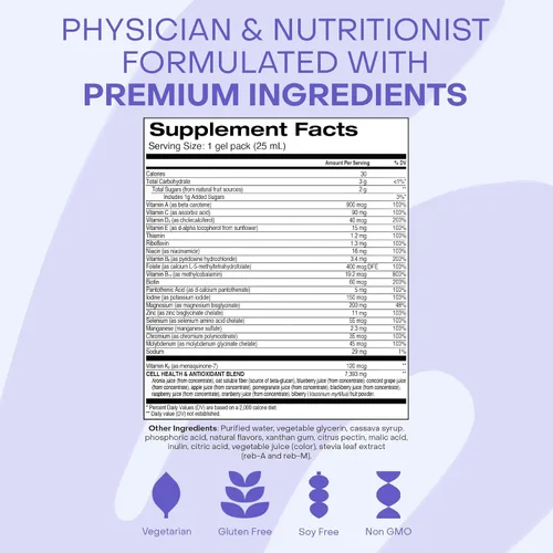 Miniatura 5 de Healthycell Bioactive Daily Liquid Multivitamínico Líquido Diario para Hombres y Mujeres – Más de 20 Vitaminas, Minerales y Antioxidantes Esenciales