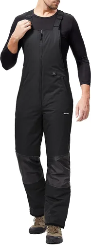 Miniatura 2 de Lelaki Mens Snow Bibs Ski Waterproof Windproof Insulated Overalls Snowboard Pants Winter