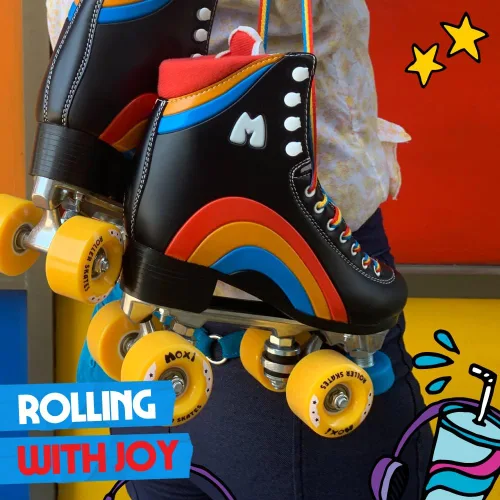 Miniatura 5 de Moxi Rainbow Rider - Patines de ruedas para mujer, hermosos, duraderos, de apoyo con forro acolchado, una placa resistente y ruedas suaves