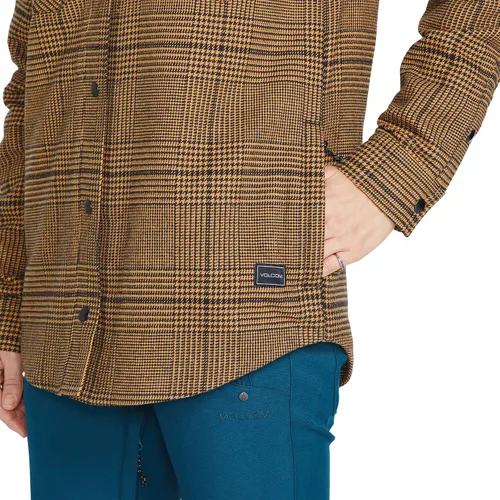 Miniatura 4 de Volcom Chaqueta de franela de snowboard y esquí de invierno con capucha para mujer