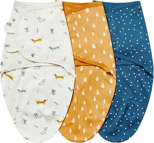 Miniatura 8 de insular Envoltura para bebé, manta para recién nacido y bebé, juego de pañales ajustable para niños y niñas, saco de dormir de algodón suave