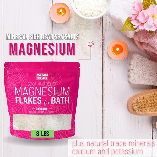 Miniatura 3 de Copos de magnesio para el baño - Copos de cloruro de magnesio orgánicos puros - Sin fragancia, 8 LBS