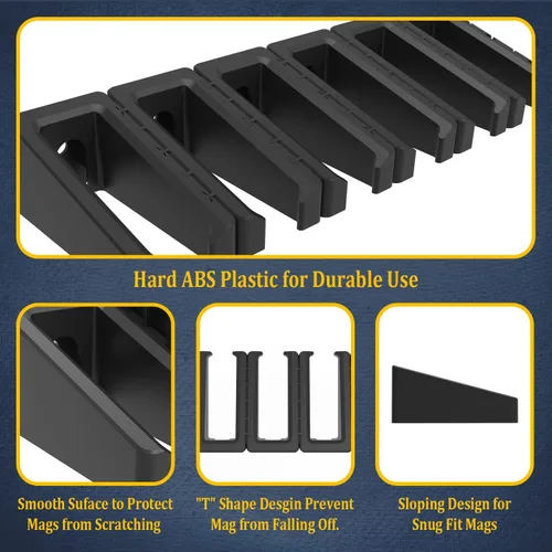 Miniatura 2 de MIND&ACTION AR, soportes desmontables Mag PMAG para montaje en pared, cajas fuertes para armas, solución de organización de gabinete de pistola 18