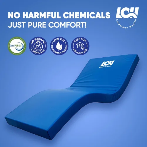 Miniatura 7 de Livaclean Health Colchón para cama de hospital, tamaño individual XL, 80 x 36 x 6 pulgadas, colchón médico de espuma viscoelástica de gel de 1.181