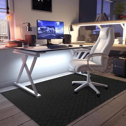 Miniatura 2 de Tapete para silla de oficina para suelo duro, tapete para silla de computadora de 48 x 36 pulgadas, protector de suelo de escritorio multiusos