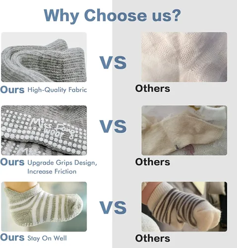 Miniatura 2 de Baby Socks With Non Slip Grips Toddler Socks Infant Socks For 0-66-1212-36 months Baby Boy Girl by Miss Fong Wear