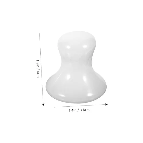 Miniatura 2 de Uonlytech Gua Sha Tools Health Jade Stones Hongos raspado herramienta de masaje para spa en casa, 2 piezas, color blanco
