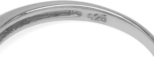 Miniatura 4 de Silvershake Anillo de plata de ley 925 chapado en oro blanco de piedra redonda de 0.354in con filigrana para mujer