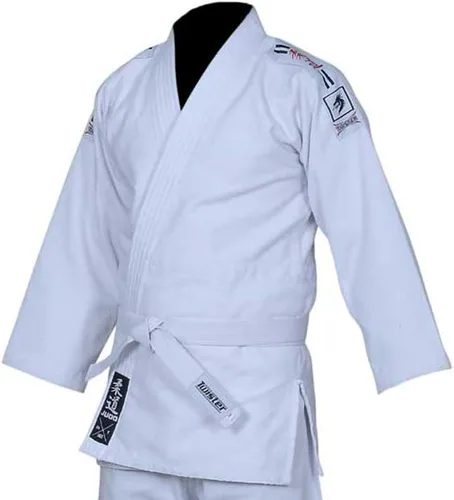 Miniatura 5 de Judo Gi Black Tiger Uniforme de judo para adultos y niños Kimono de judo de tela de algodón de 15.87 oz con cinturón gratis