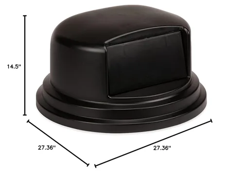 Miniatura 6 de Carlisle - 34103403 tapa pata contenedor de basura, bóveda redonda bronco de polientileno, 22.84 pulgadas de diámetro x 12.21 pulgadas de altura