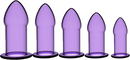 Miniatura 7 de AMAZBEE Juego de 5 tapones anales de silicona suave, dilatador anal hueco para adultos, juguete sexual anal, kit de bondage para hombres, mujeres