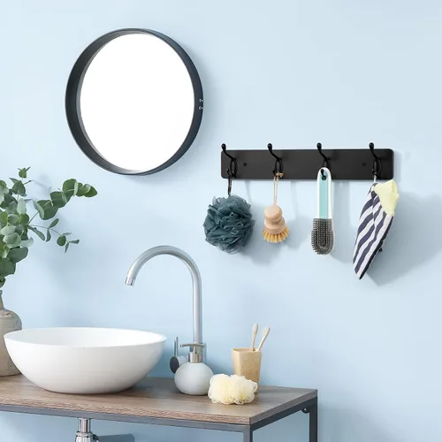 Miniatura 4 de OUTNILI Ganchos de pared resistentes para colgar abrigos, colgador de pared negro para chaquetas, sombreros, toallas, bolsos, correas de perro