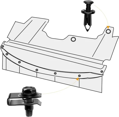Miniatura 6 de GOOACC 70 piezas de protección contra salpicaduras para el motor, tornillos de protección del cuerpo del parachoques del guardabarros, retenedores