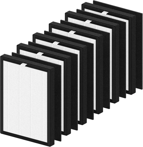 Filtro de repuesto VEVA 9000 de alta calidad compatible con purificador VEVA ProHEPA 9000, incluye 6 filtros y 6 filtros de carbono