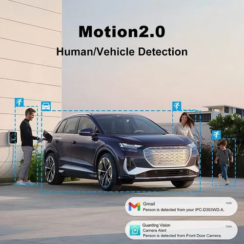 Miniatura 2 de Cámara IP PoE de 5 MP de Anpviz para exteriores, cámara de seguridad de torreta metálica con audio, detección de humanos y vehículos, visión