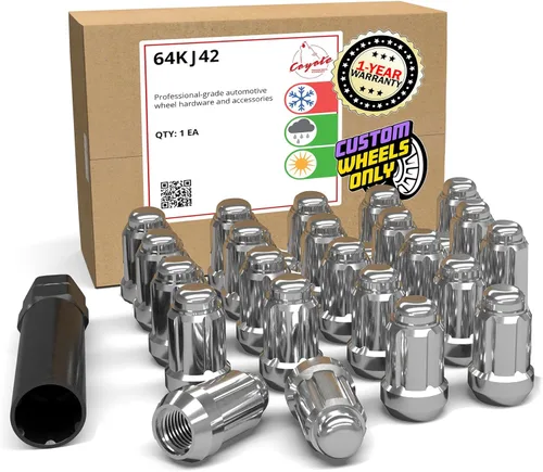 Miniatura 5 de Wheel Accessories Parts 20 tuercas hexagonales de 1/2 a 20 roscas de 4.40 pulgadas de largo, cromadas de 7/8 pulgadas y 13/16 pulgadas, para Chevy