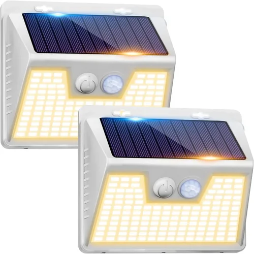 Miniatura 24 de Peasur Luces Solares para Exteriores con Sensor de Movimiento, 140 LED Luz Solar Alimentada por Energía Solar para Cerca Impermeable, 3 Modos