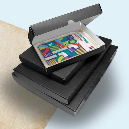 Miniatura 6 de Golden State Art, Archival - Caja de almacenamiento de 16 x 20 pulgadas, diseño de concha con borde de metal, conserva y almacena fotos, documentos