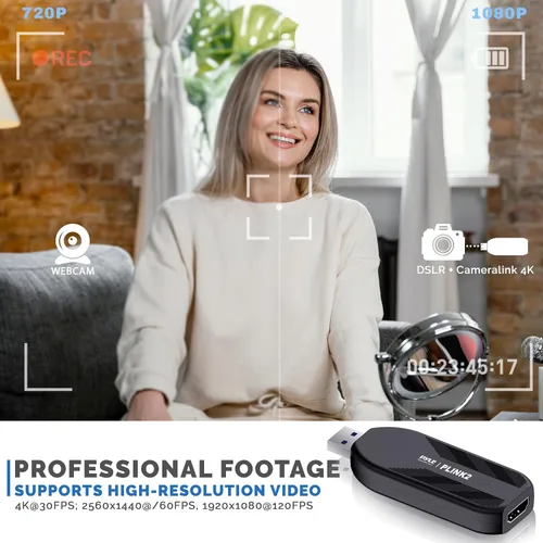 Miniatura 4 de Tarjeta de captura de video HDMI Enlace de cámara 4K USB3.1 GEN1 Grabación de audio y video HDMI a USB a través de cámara DSLR Camcorder Action Cam