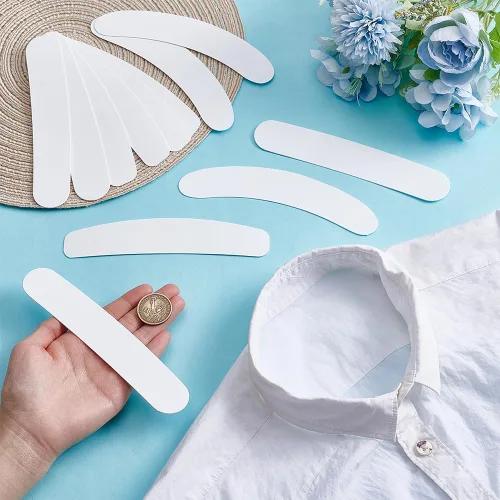 Miniatura 3 de White Tab Collar Replacement for Clergy Shirt Collar Card Accessory Plastic Tab Collar Inserts for Priest Shirt