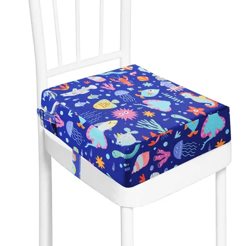 Asiento elevador para niños pequeños para silla de cocina y mesa de comedor, lavable, grueso, soporte fuerte, silla elevadora portátil para que
