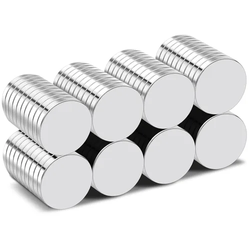 Miniatura 13 de TRYMAG 200 piezas de imanes pequeños de neodimio de 6 x 2 mm, imanes de tierras raras para pizarra, pequeños discos redondos para nevera, Plateado
