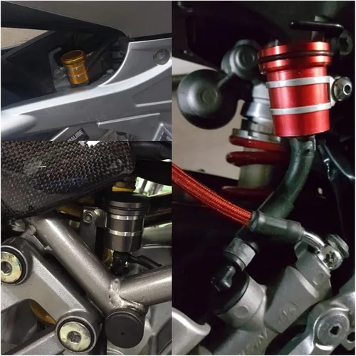 Miniatura 7 de DOLOX Vaso de aceite para Yamaha XTZ125 2003-2016 2004 2005 2006 2007 2008 2009 10 10 Depósito de líquido de freno trasero Depósito de embrague Tapa