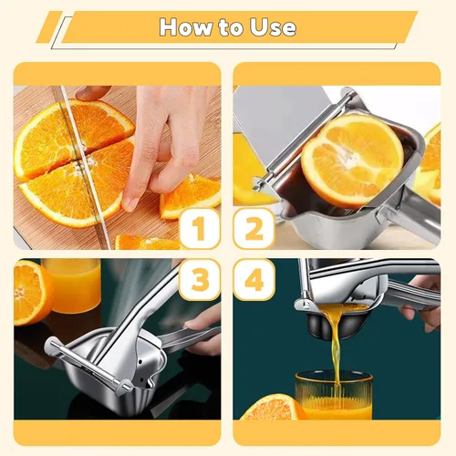 Miniatura 3 de Exprimidor manual de acero inoxidable, exprimidor de jugo de naranja, exprimidor de limón de acero inoxidable, exprimidor de jugo de naranja