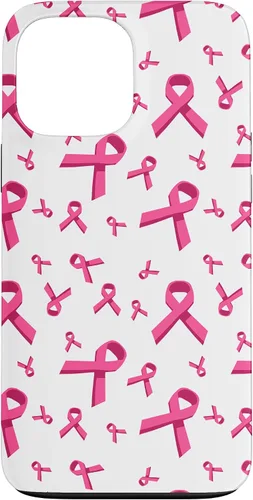 Miniatura 23 de iPhone 13 patrón de cinta rosa concientización del cáncer de mama mujeres caso de apoyo