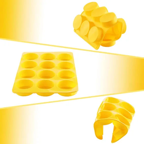 Miniatura 8 de HIA - 2 moldes redondos de silicona para galletas de chocolate con 12 cavidades, moldes para hornear para Oreo, chocolate, galletas, dulces, mini