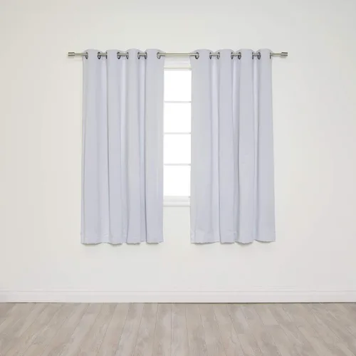 Miniatura 25 de Best Home Fashion Paneles de cortinas opacas con aislamiento térmico de alta calidad para tratamiento de ventanas, para dormitorio, acero inoxidable