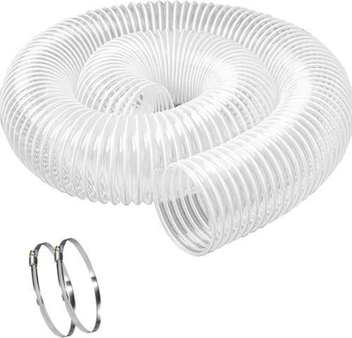 Manguera de recolección de polvo de PVC pesado de 5 x 10 pies, manguera de recolección de polvo de PVC resistente a pinchazos, manguera flexible de