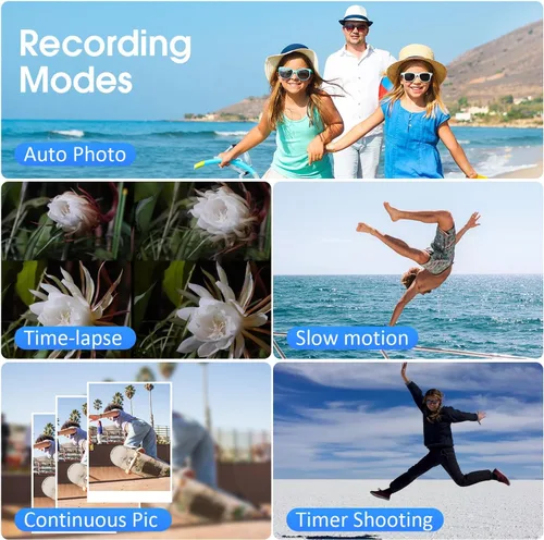 Miniatura 6 de Videocámara de video 4K UHD, cámara de vlogging de YouTube de 48MP con micrófono inalámbrico Lavalier, zoom digital 18X, pantalla IPS giratoria de 3